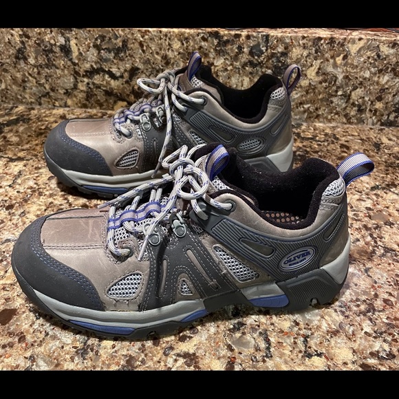 Oliver’s Men’s size 10.5 steel Toe Low Industrial Grey Blue Hike Work Sneakers - Picture 3 of 11